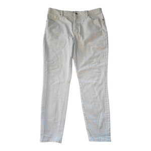 Everlane Skinny Jeans Sz 33 Women White High Rise Curvy Logo 36x30